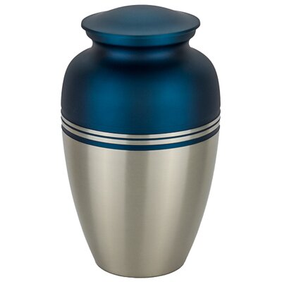 U - Sierra Blue Brass Urn